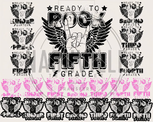 Ready To Rock Back School Transfers. Prints