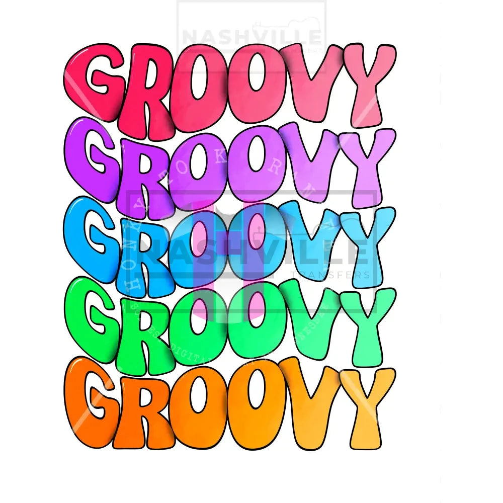 Retro Groovy Transfer. Low Heat Transfer / Without Mama