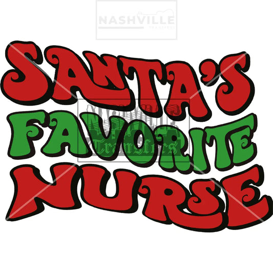 Santas Favorite Nurse Holiday Stock Transfer.