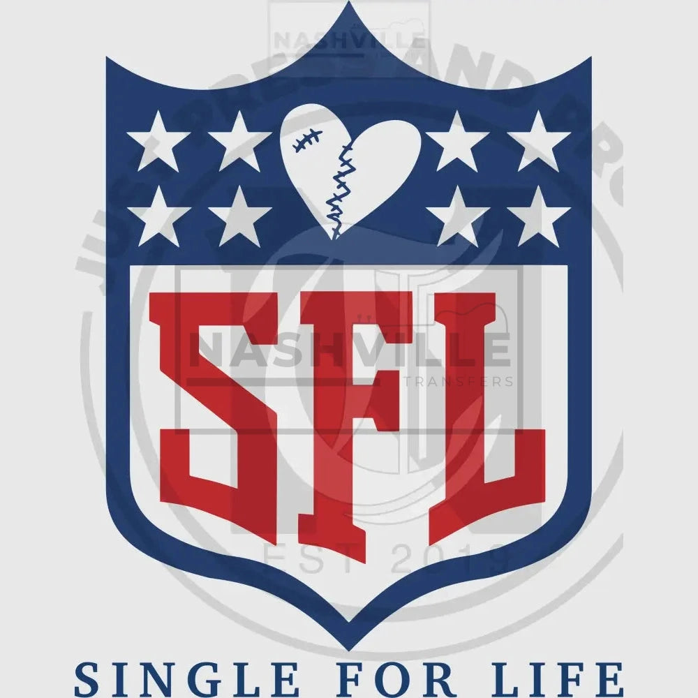 Single For Life Football Tee S / Blue