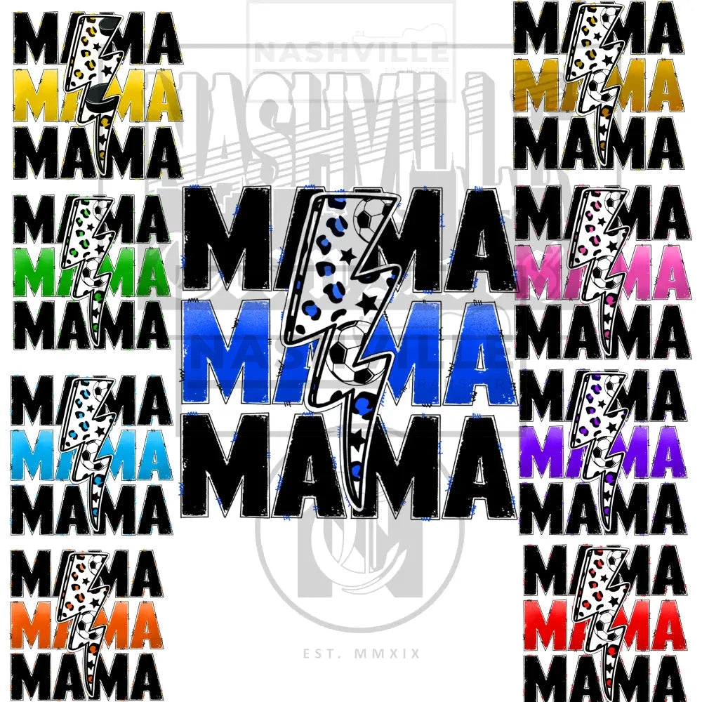 Soccer Mama Lightning Bolt Transfer.
