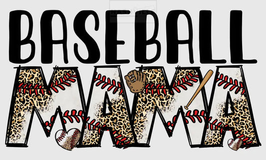 Softball Baseball Football Soccerball Or Basketball Leopard Mama Transfer Baseball