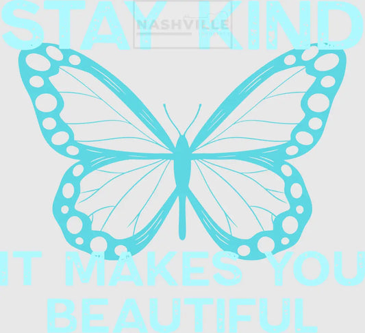 Stay Kind Butterlfy Transfers Blue / Colorburst