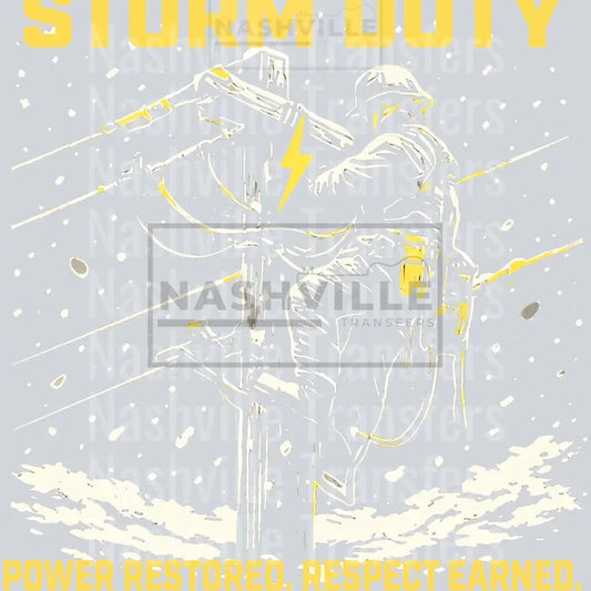 STORM DUTY HALFTONED W/BLACK KO TRANSFER
