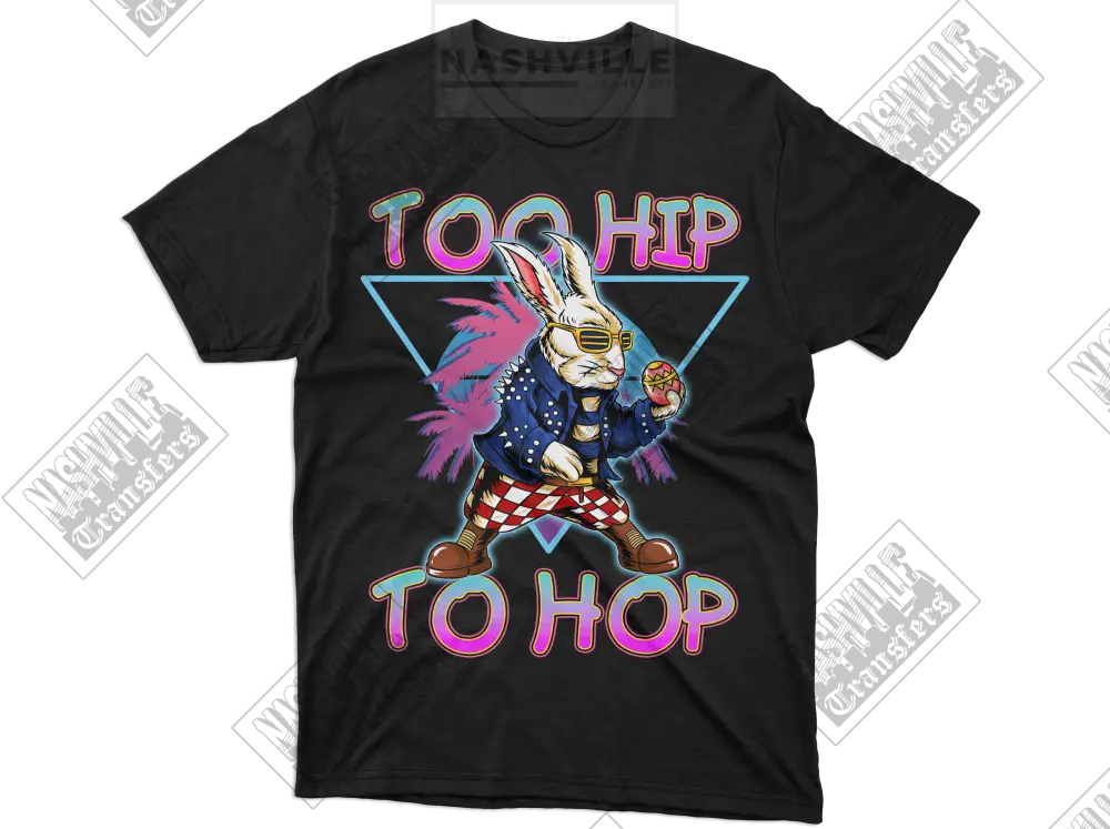 Too Hip To Hop Easter Transfer.