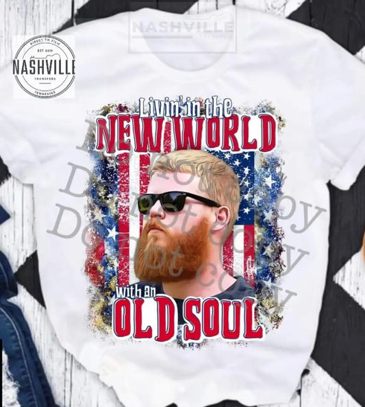 Transfer Only Approximate Width 11.5 Living In New World With An Old Soul Oliver Transfer. Camo