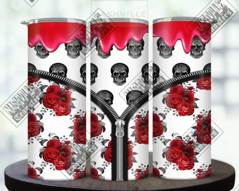 Valentines Skull Tumbler