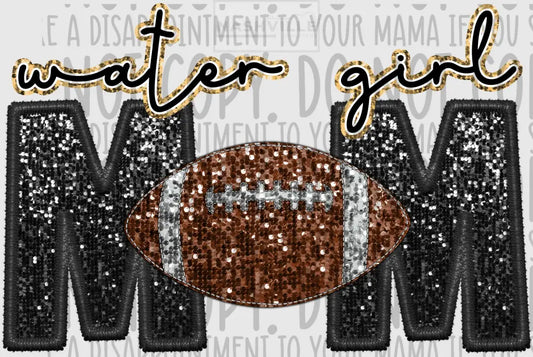 Water Girl Mom Glitter And Embroidery Effect Transfer