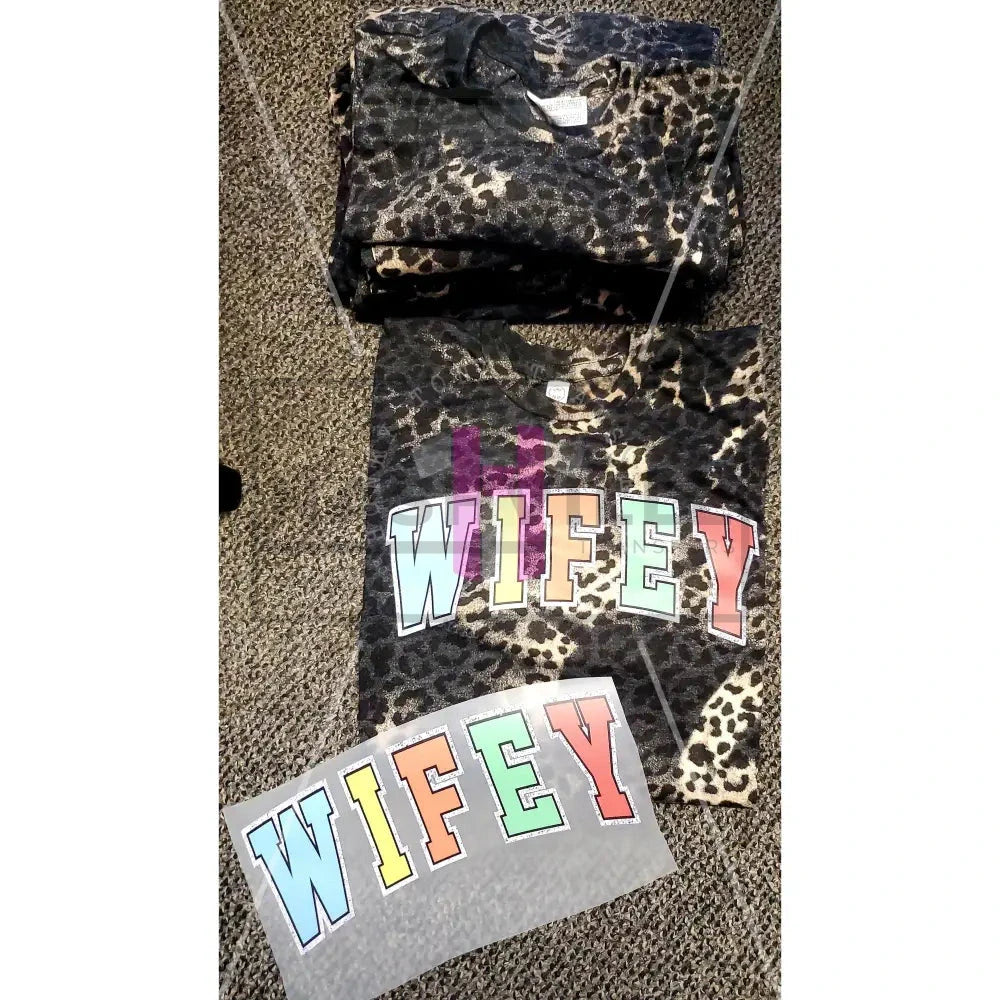 Wifey Military Leopard Tie-Dyed Tee