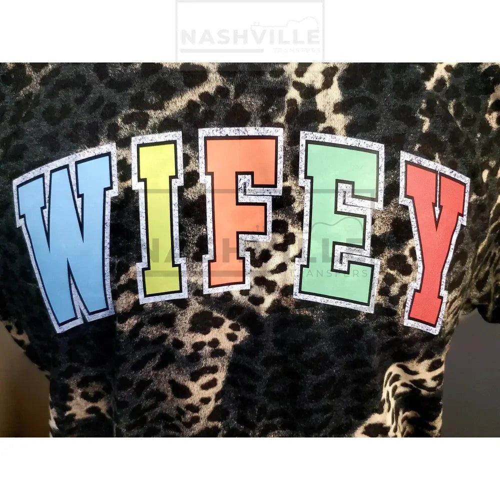 Wifey Military Leopard Tie-Dyed Tee