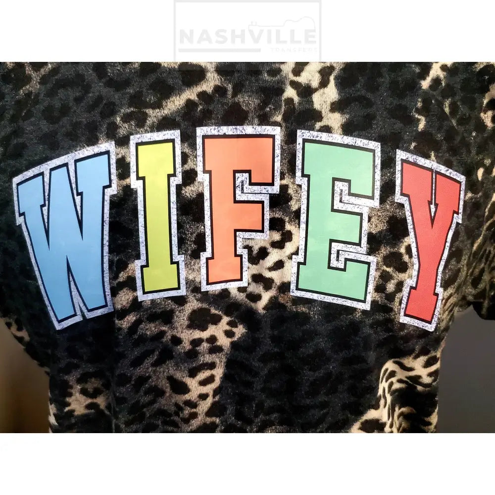 Wifey Military Leopard Tie-Dyed Tee