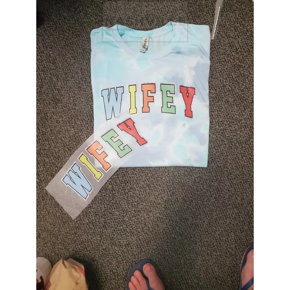 Wifey Whimsicle Tie-Dyed Top.