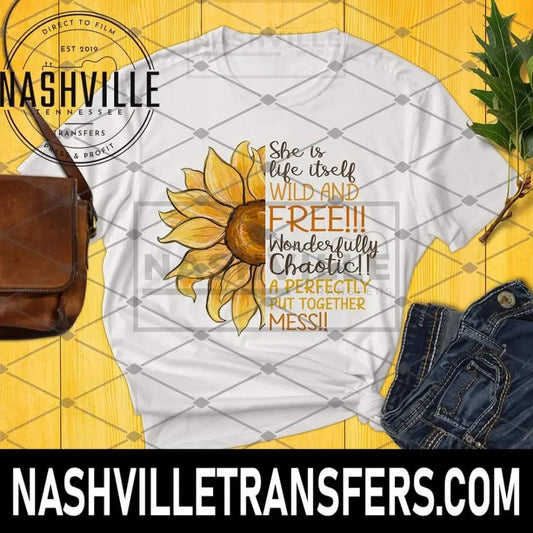 Wild And Free Sunflower Tee.