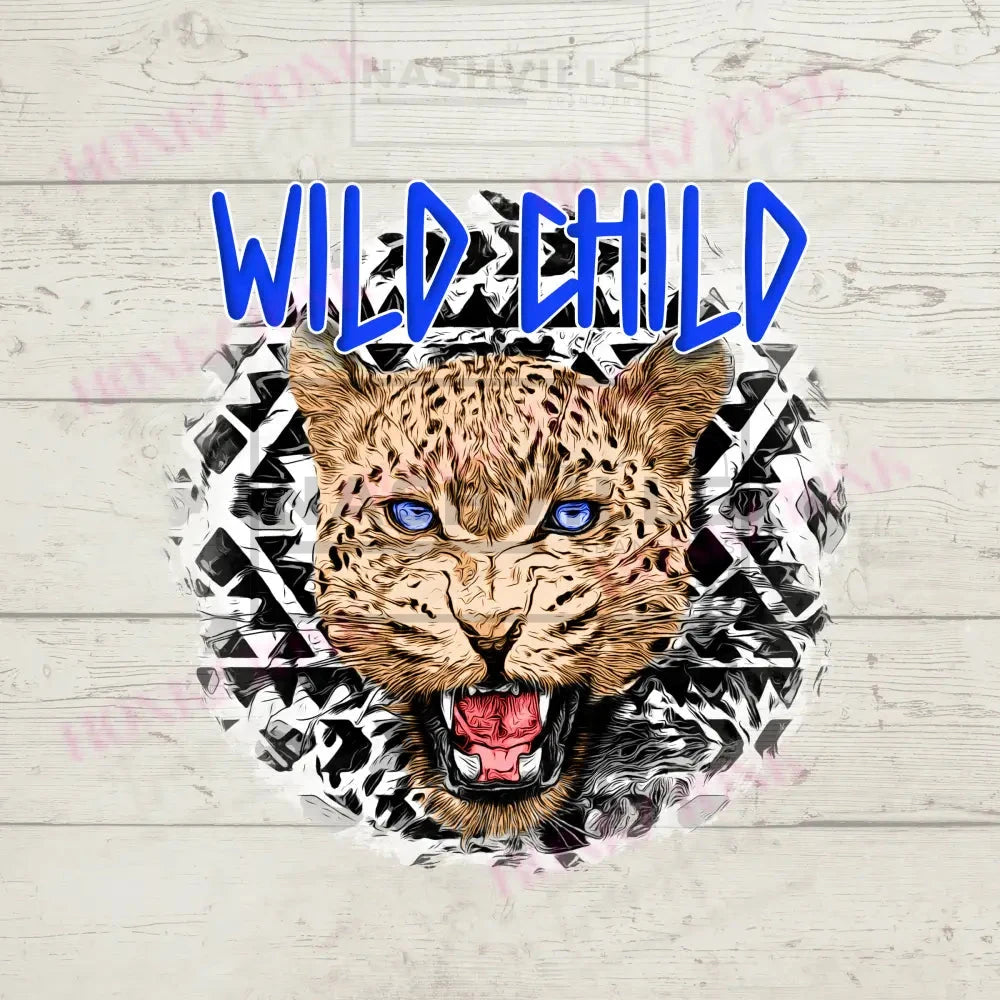 Wild Child Tiger Transfer And/Or T-Shirt