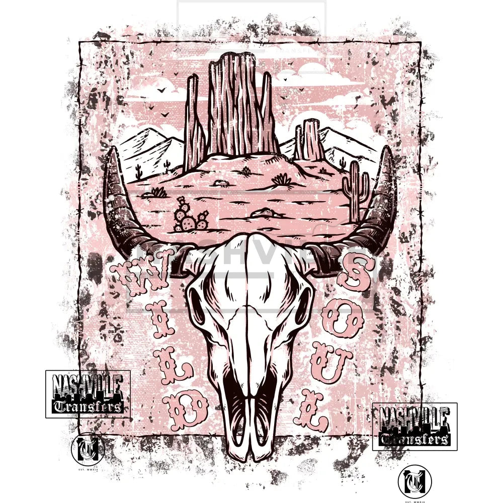 Wild Soul Western Stock Transfer. Low Heat Transfer / Pink