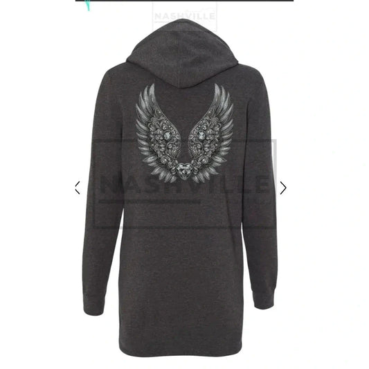 Winged Hooded Sweatshirt Dress
