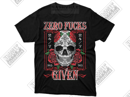 Zero Fs Given 24/7 Skeleton Tee.